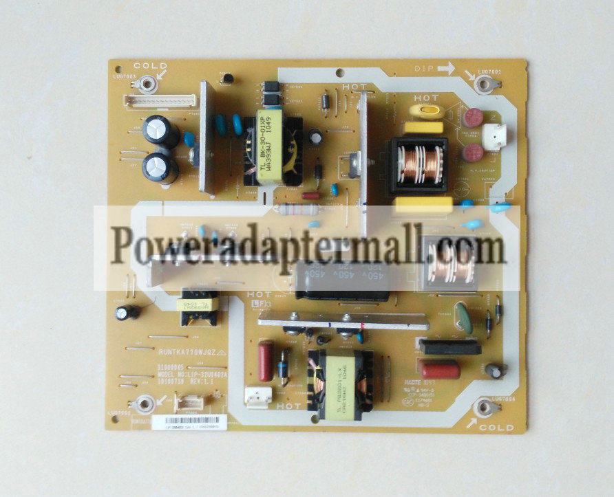 Sharp RUNTKA770WJQZ 31000045 LIP-32U0402A Power Supply Board - Click Image to Close